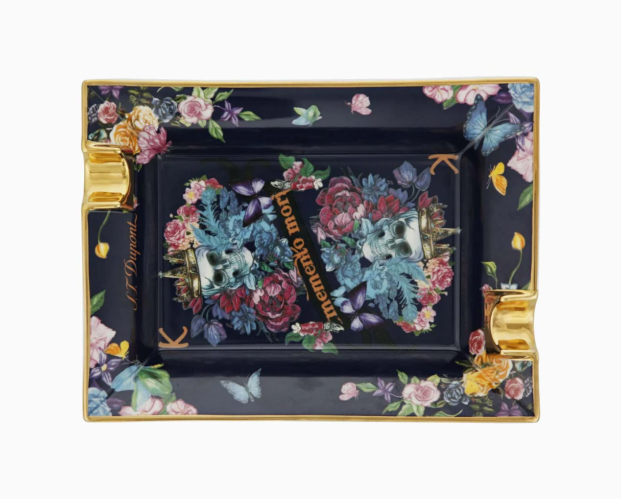 St. Dupont Ashtray Skull & Flowers 006410